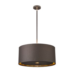 Balance 1 Light Pendant - Brown and Polished Brass