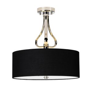 Falmouth 3 Light Semi Flush - Polished Chrome