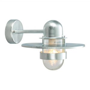Bergen 1 Light Wall Lantern - Galvanised