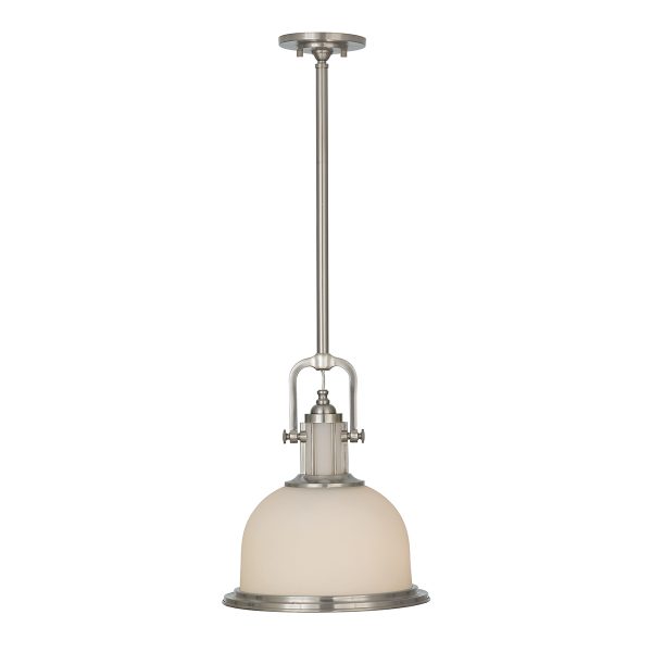 Parker Place 1 Light Pendant Brushed Steel