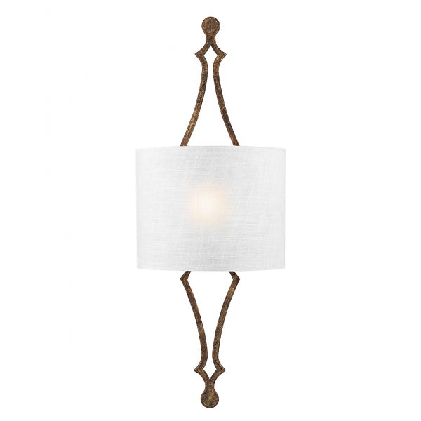 Tilling 1 Light Wall Light - Distressed Gold Leaf