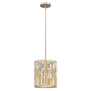 Gemma 1 Light Mini Pendant - Silver Leaf