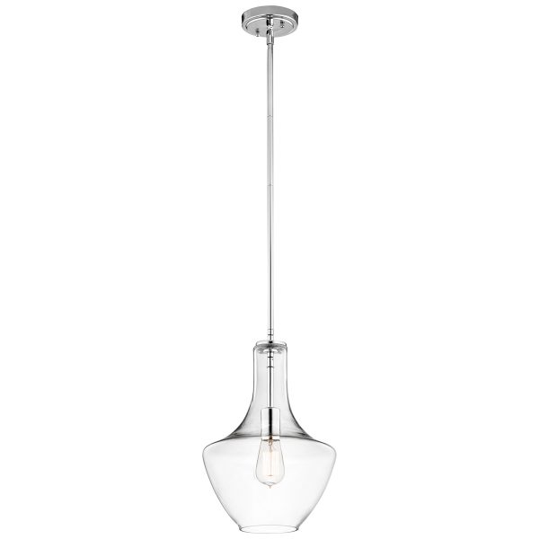 Everly 1 Light Small Pendant - Chrome