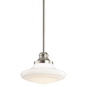 Keller Medium Duo-Mount Pendant - Brushed Nickel