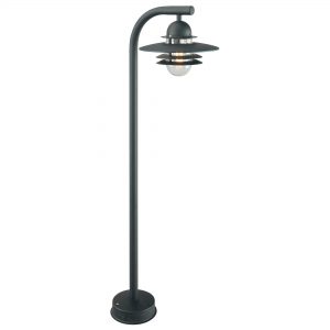 Oslo 1 Light Pillar Lantern - Black