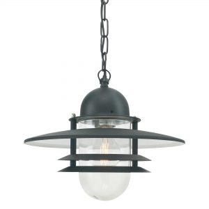 Oslo 1 Light Chain Lantern - Black