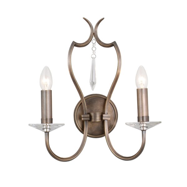 Pimlico 2 Light Wall Light - Dark Bronze