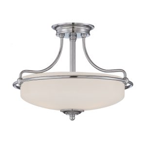Griffin 3 Light Semi-Flush Light - Antique Nickel