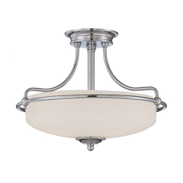 Griffin 3 Light Semi-Flush Light - Antique Nickel
