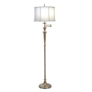 Arlington 1 Light Swing Arm Floor Lamp - Burnished Brass