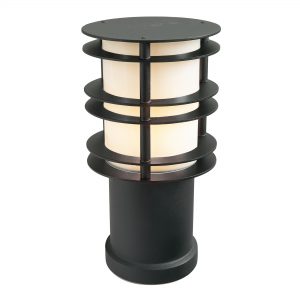 Stockholm 1 Light Small Bollard - Black